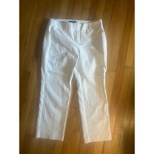 Apt. 9 Torie White Dress Pants Womens 8PS Petite Straight Leg Stretch Trousers